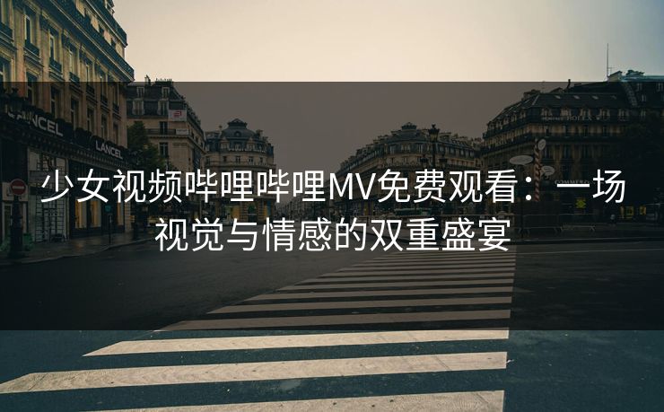 少女视频哔哩哔哩MV免费观看：一场视觉与情感的双重盛宴