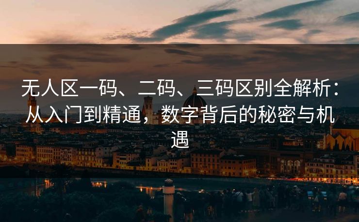 无人区一码、二码、三码区别全解析：从入门到精通，数字背后的秘密与机遇