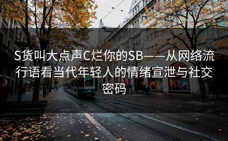 S货叫大点声C烂你的SB——从网络流行语看当代年轻人的情绪宣泄与社交密码